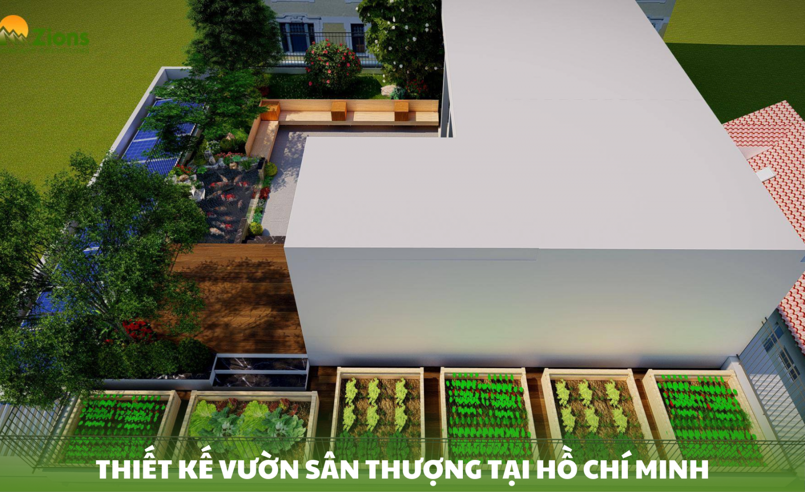 Thiết kế vườn sân thượng tại Hồ Chí Minh